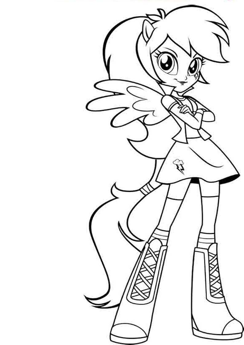 Rainbow Dash kolorowanki